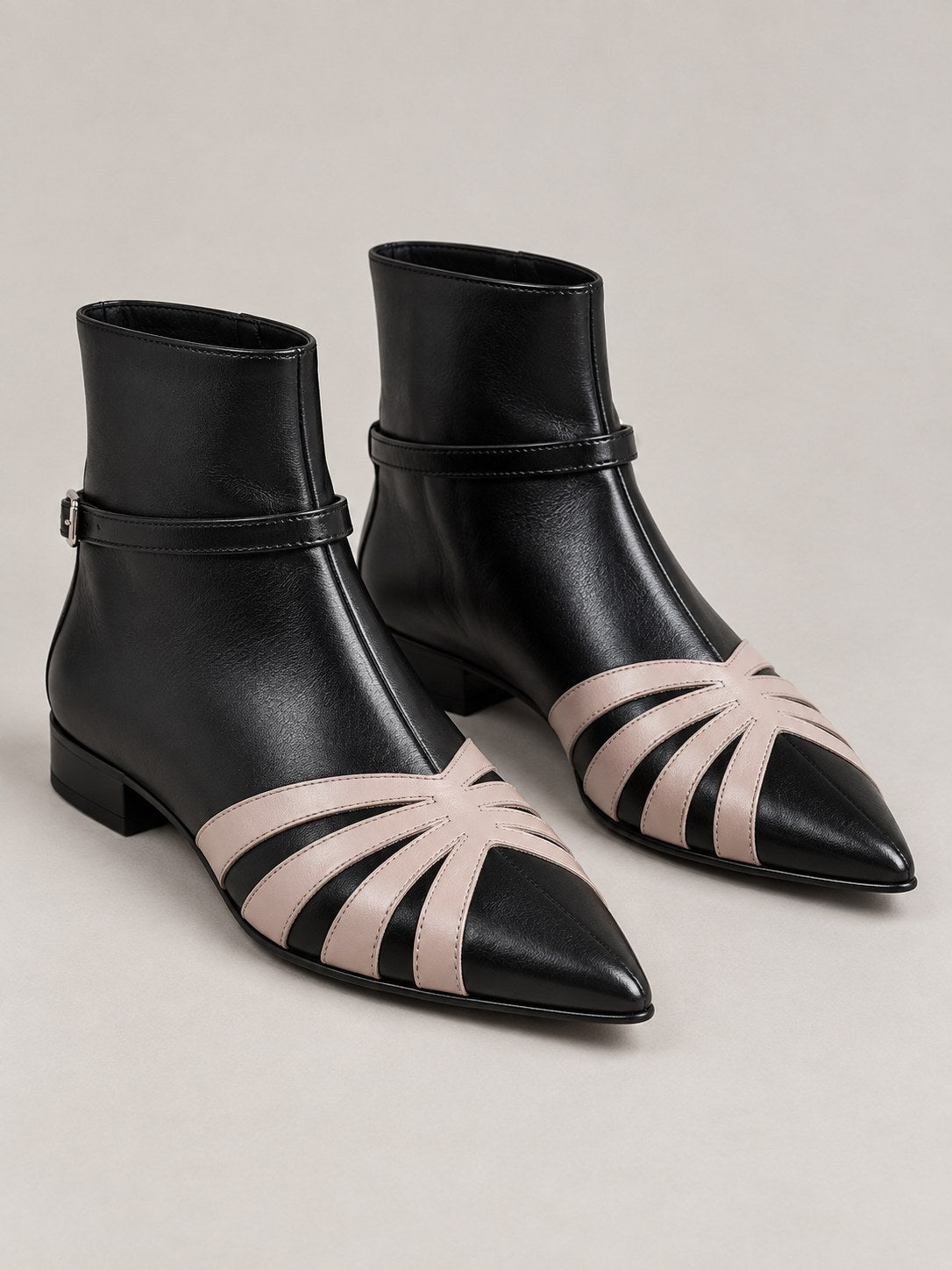 Finley | Stylish Pointed Geometric Ankle Boots Image