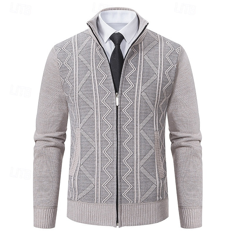 Bernard | Textured Zip-Up Cardigan Image