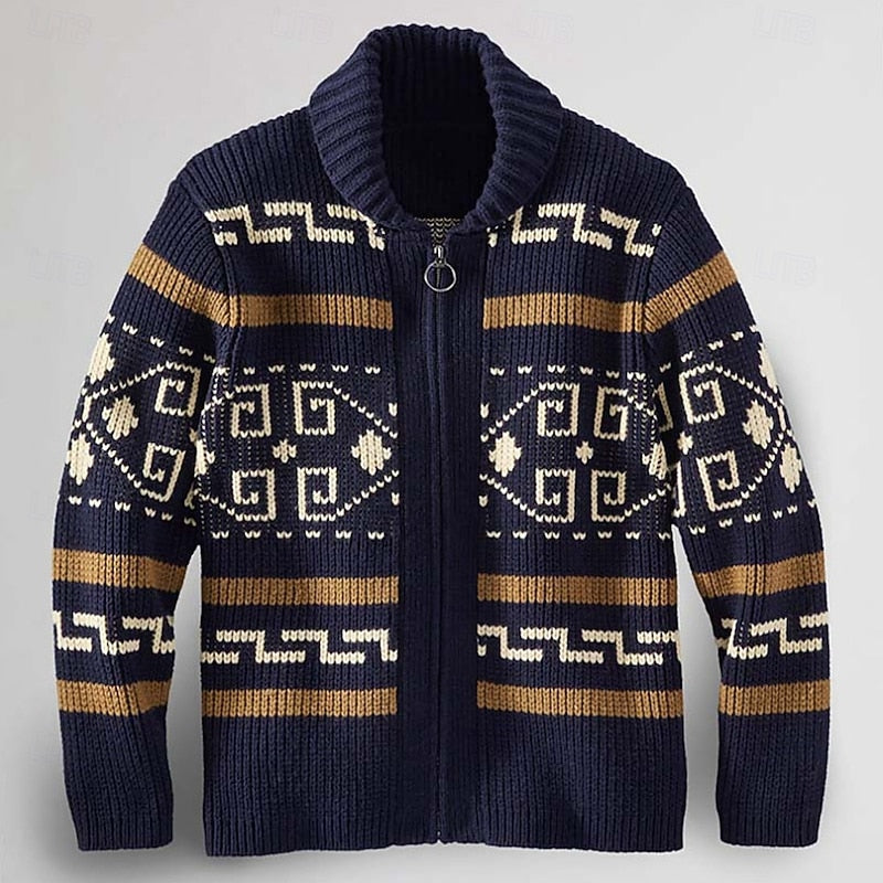 Sawyer | Patterned Zip Cardigan Image