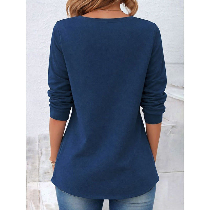 Miranda | Draped Button-Detail Top Image