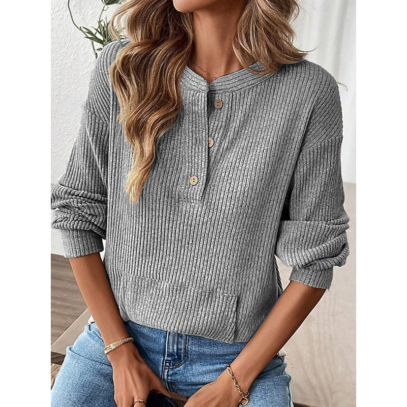 Sabine | Relaxed Henley Top Image