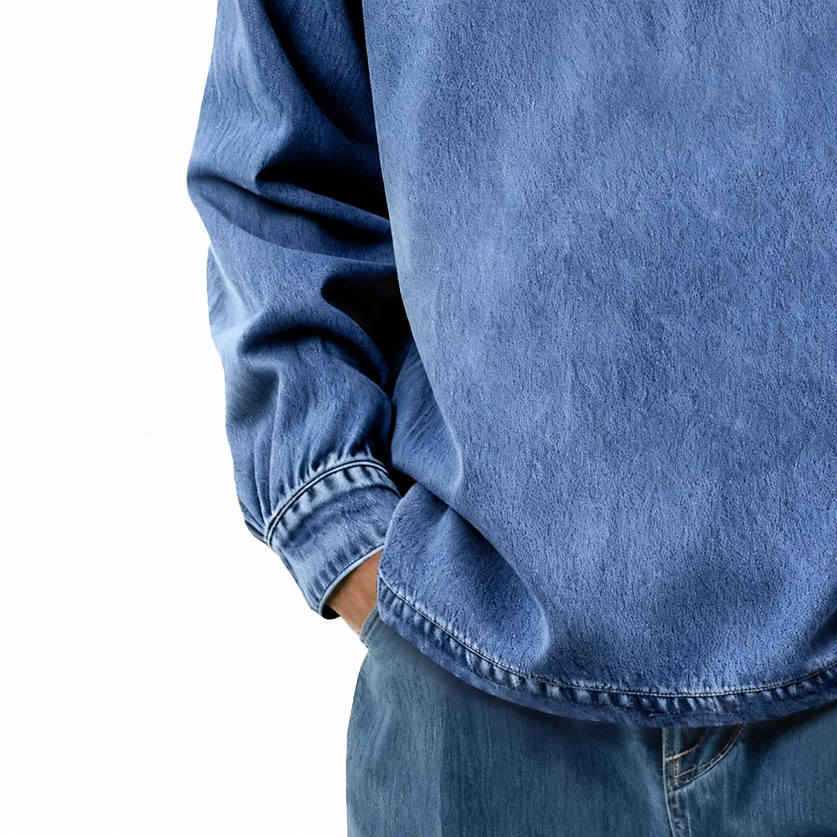 Gabriel | Washed Long Sleeve Polo Shirt Image