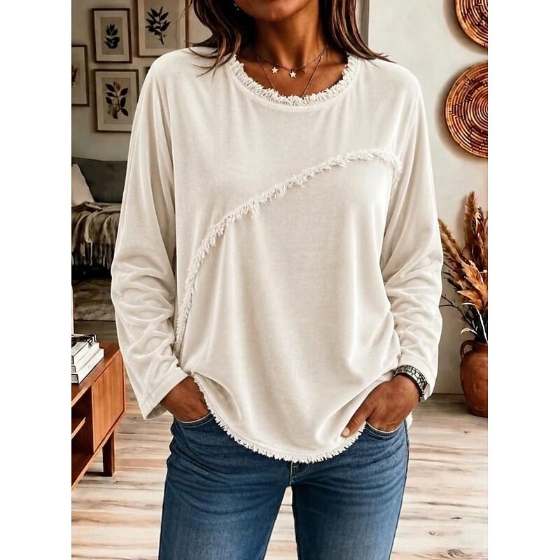 Danika | Fringe-Trim Relaxed Tunic Image