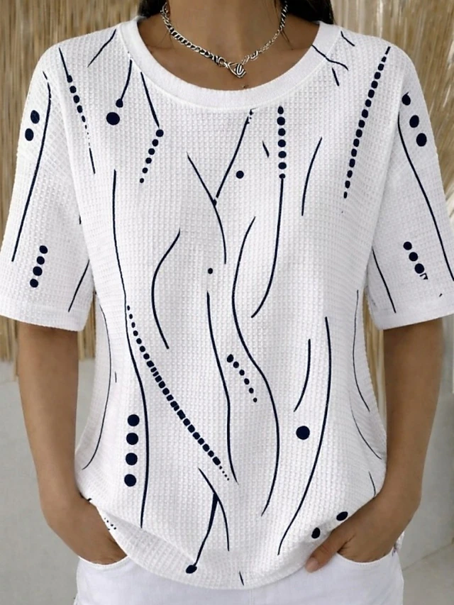 Sylvia | Textured Short-Sleeve Top Image
