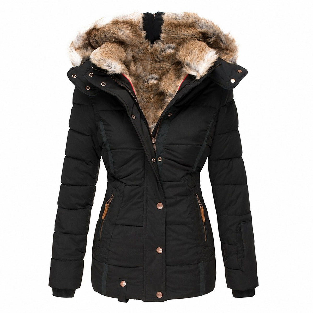 Gloria | Fur-Trimmed Hooded Winter Jacket