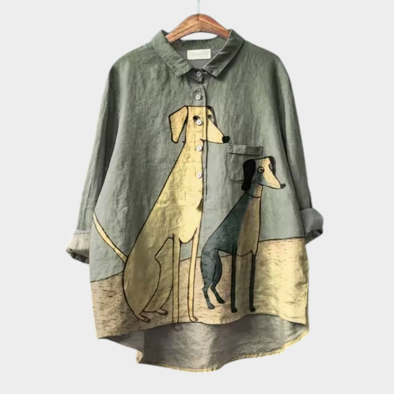 Deanna | Casual Long Sleeve Printed Blouse Image