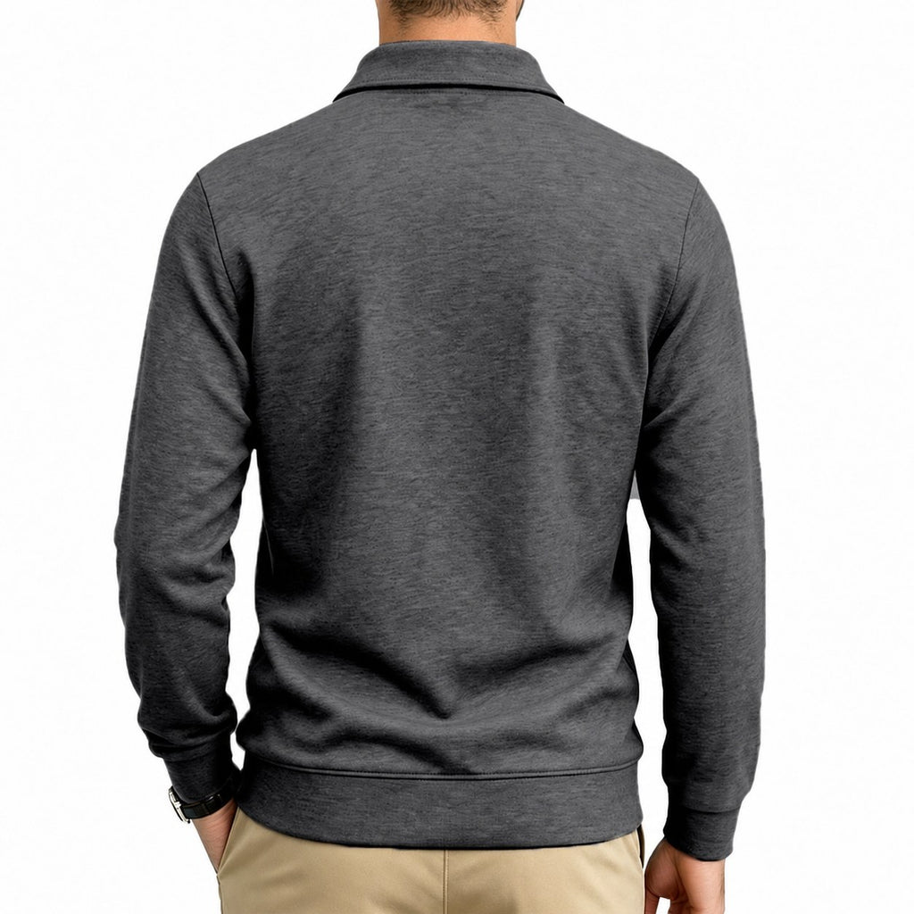 Harold | Refined Long-Sleeve Pocket Polo Shirt