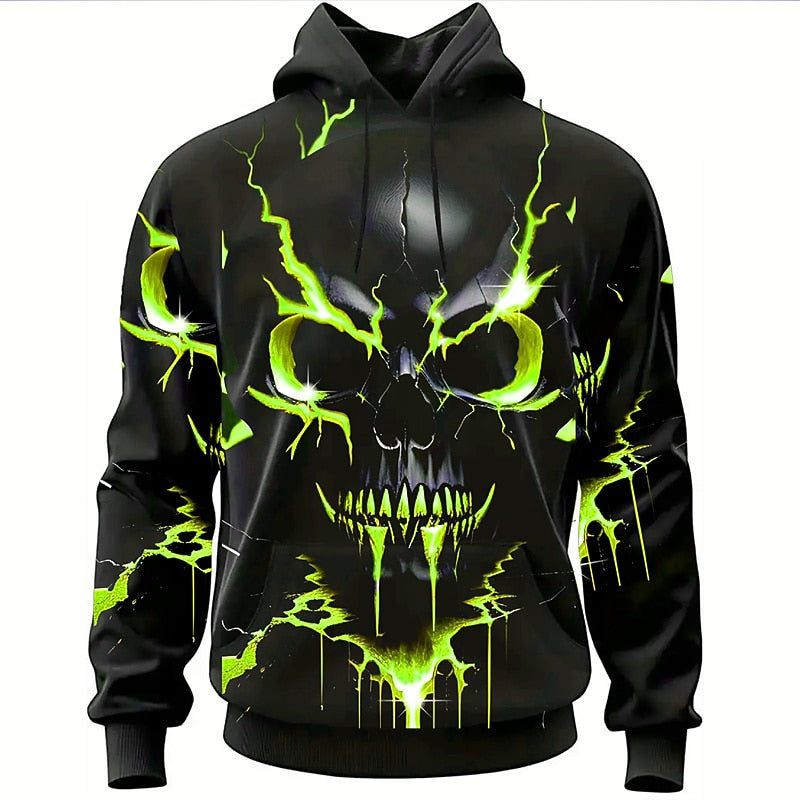 Cyrus | Halloween Skull Graphic Hoodie Image