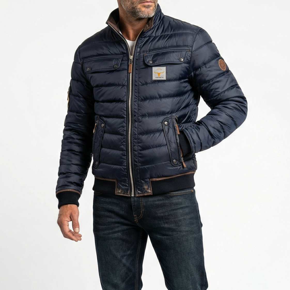 Damian | Quilted Stand-Collar Jacket Image