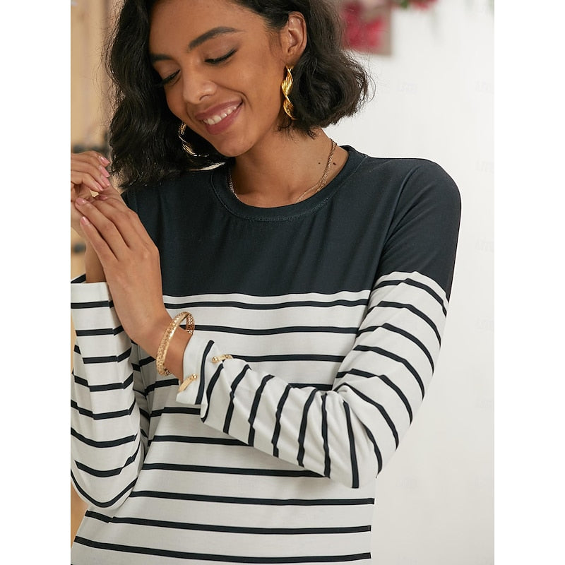 Constance | Striped Long Sleeve Top Image