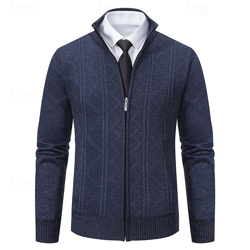 Bernard | Textured Zip-Up Cardigan Image
