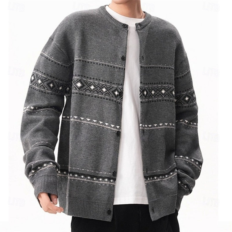 Bryce | Christmas Patterned Cardigan Image