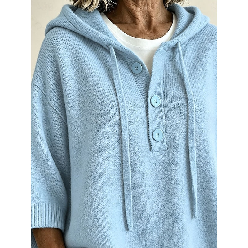 Brooklyn | Relaxed Hooded Knit Sweater Image