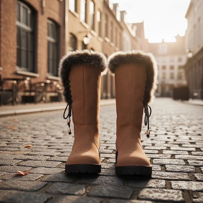 Adriana | Fur-Trimmed Knee-High Winter Boots Image