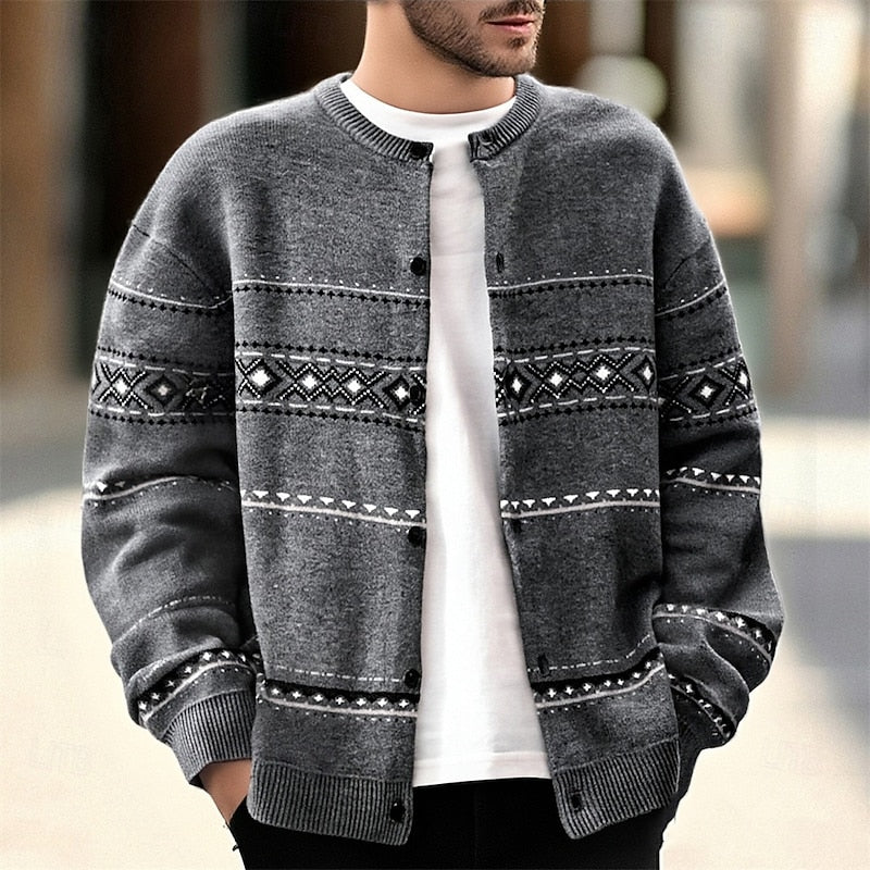 Bryce | Christmas Patterned Cardigan Image