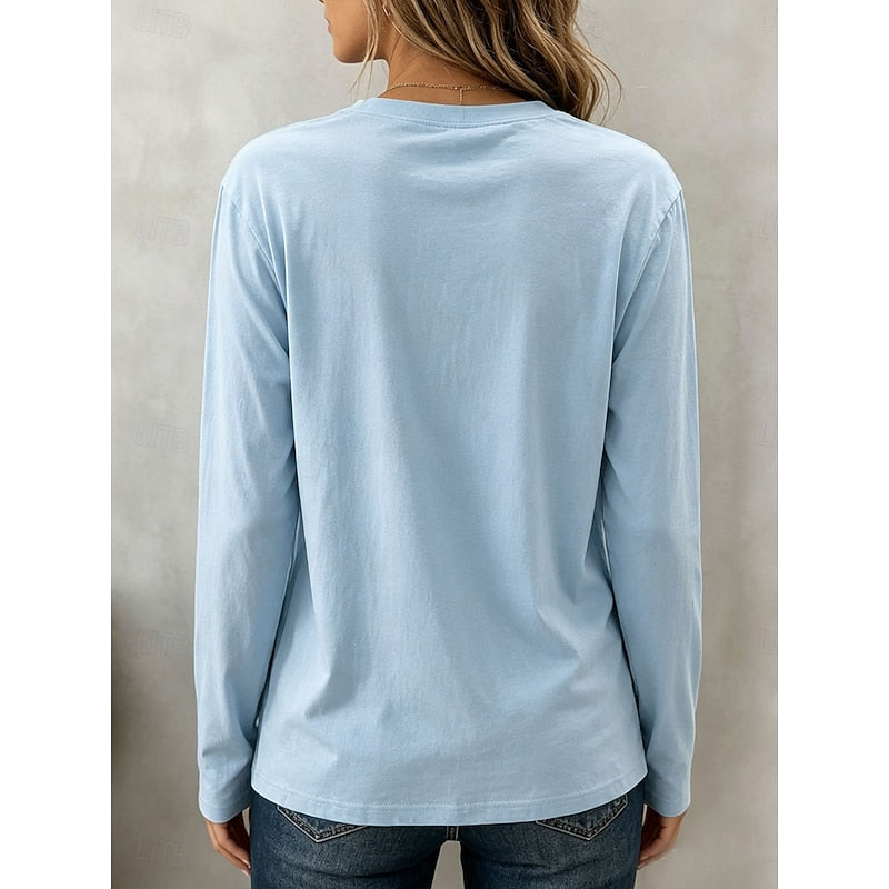 Rachel | Classic Long Sleeve Crew Neck Top Image