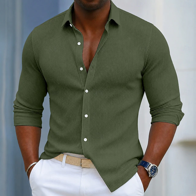 Vincent | Textured Long-Sleeve Shirt Image