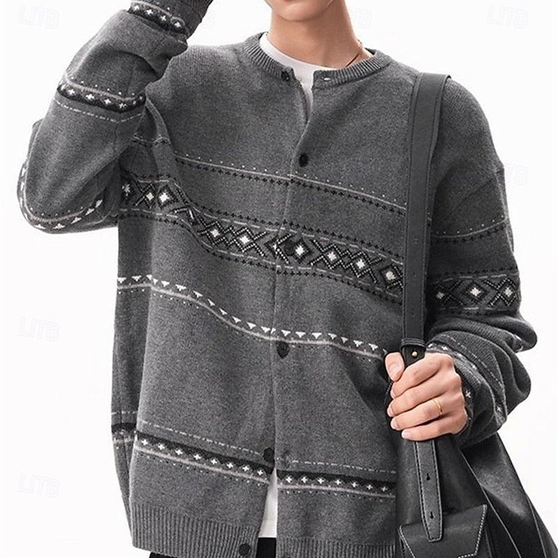 Bryce | Christmas Patterned Cardigan Image
