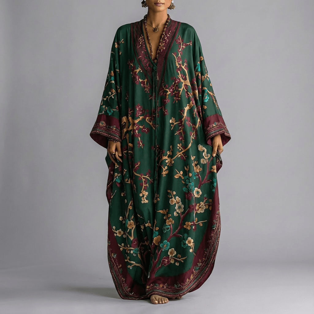 Valerie | Blossom Batwing Sleeve Maxi Dress Image