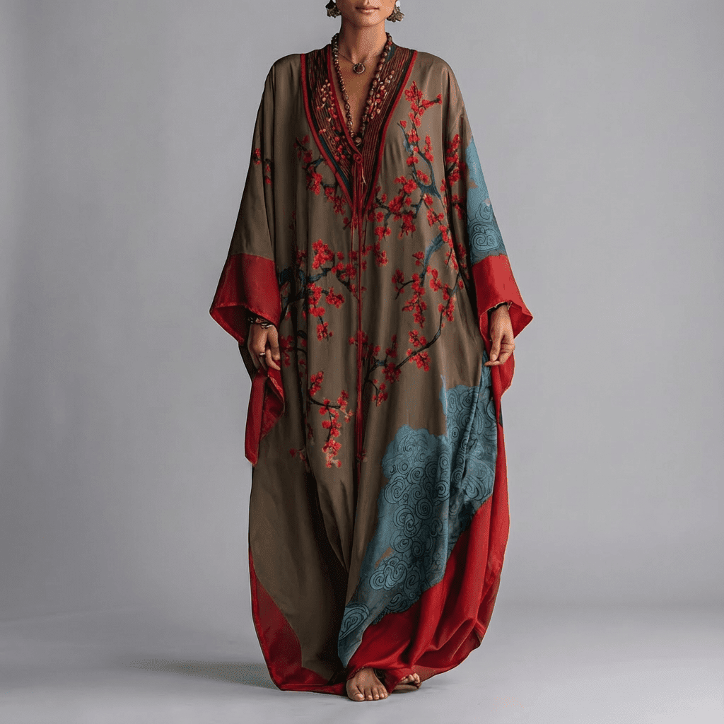 Valerie | Blossom Batwing Sleeve Maxi Dress
