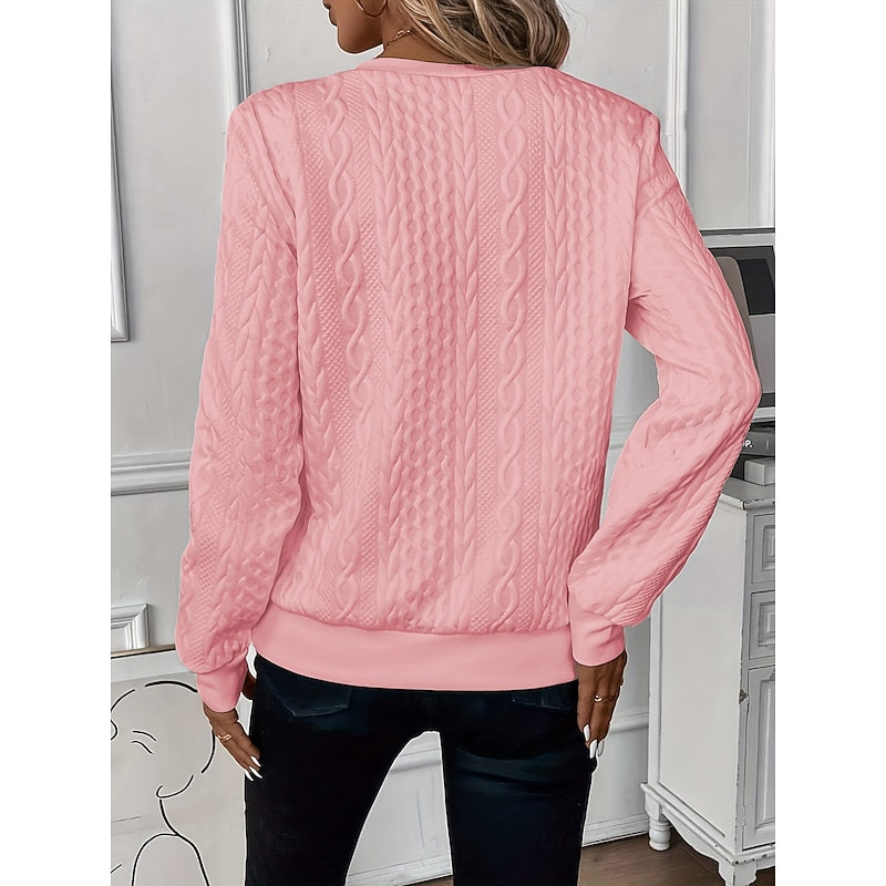 Rosanna | Cable-Textured Quarter-Zip Top Image