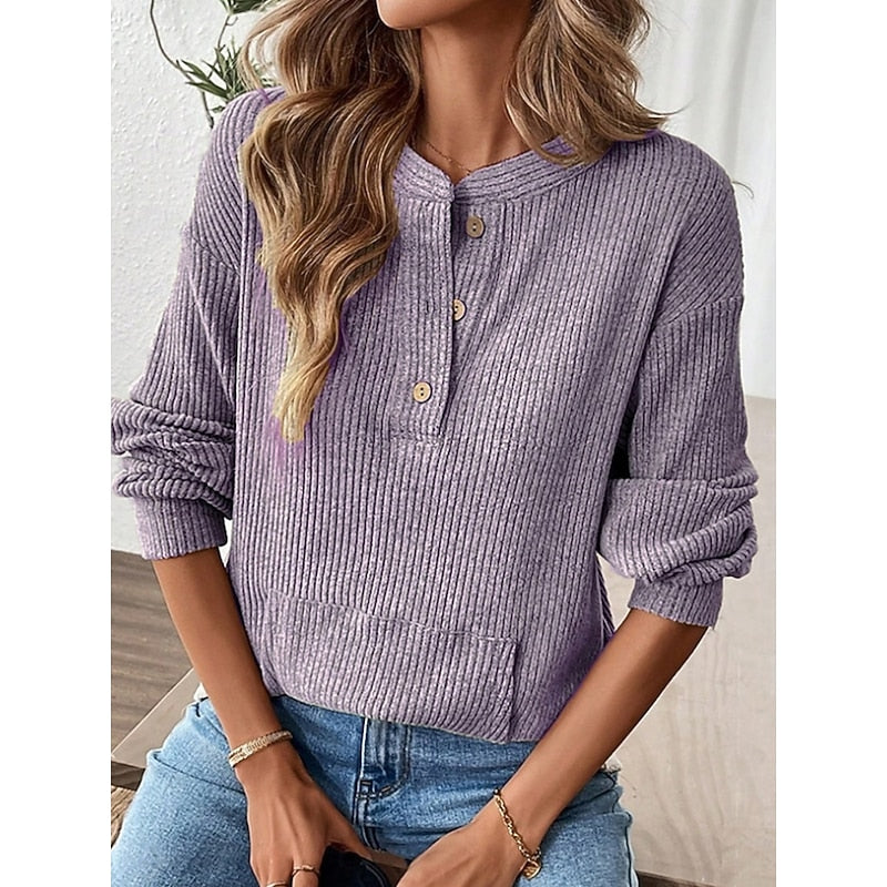 Sabine | Relaxed Henley Top Image