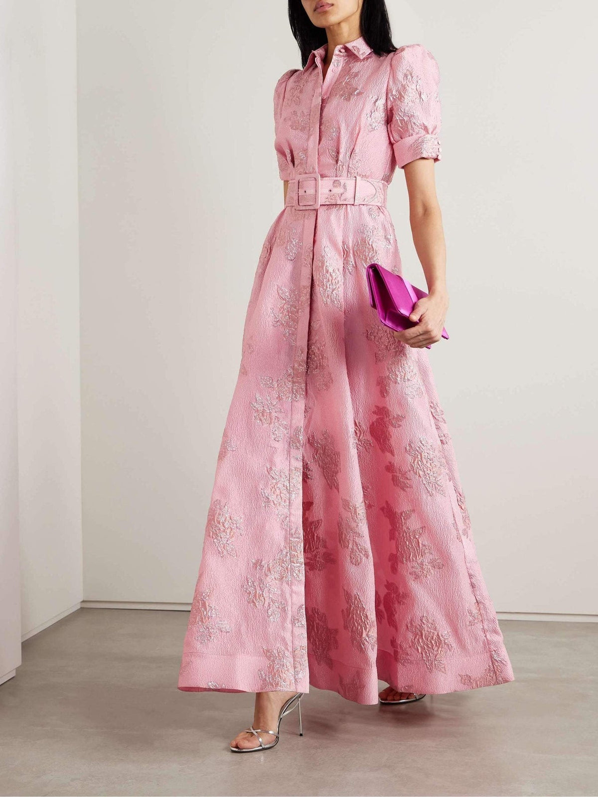 Gladys | Elegant Short Puffed Sleeves Dress Image