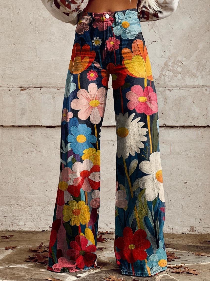 Sandra | Stylish Floral Wide Pants Image