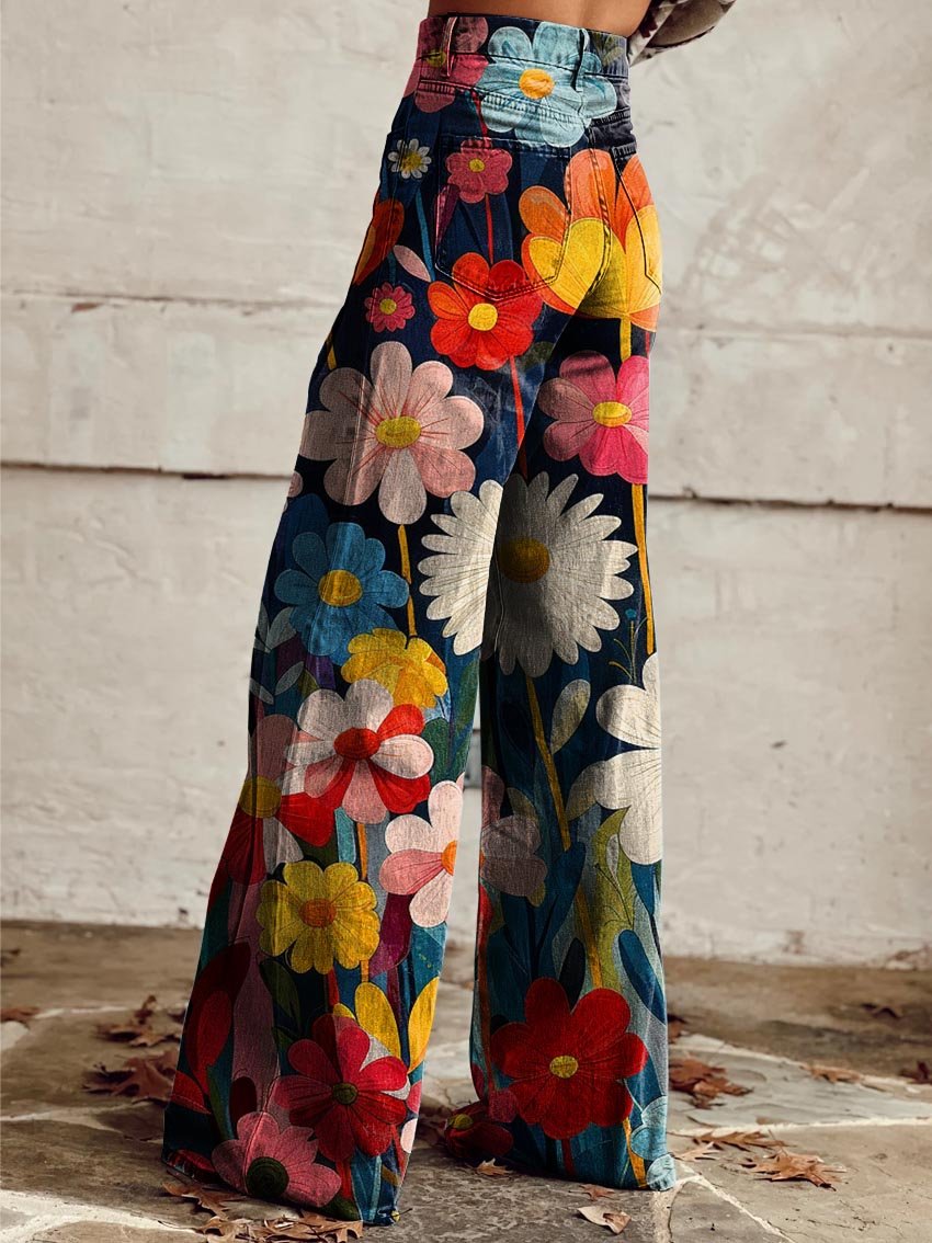 Sandra | Stylish Floral Wide Pants Image