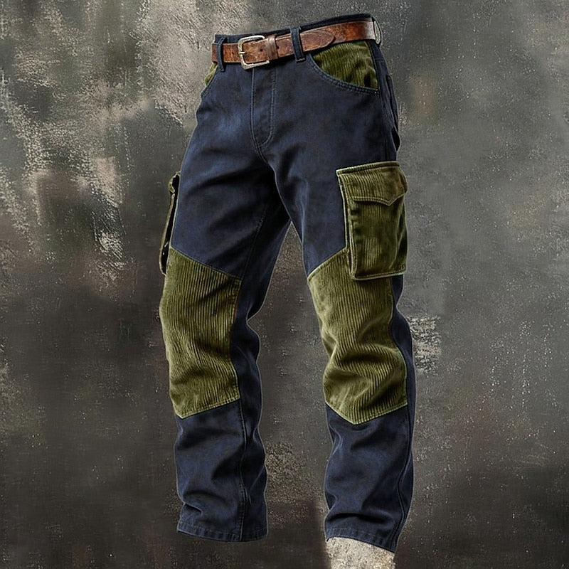 Silas | Rugged Two-Tone Cargo Pants Image