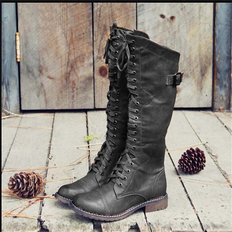 Matilda | Tall Lace-Up Riding Boots Image