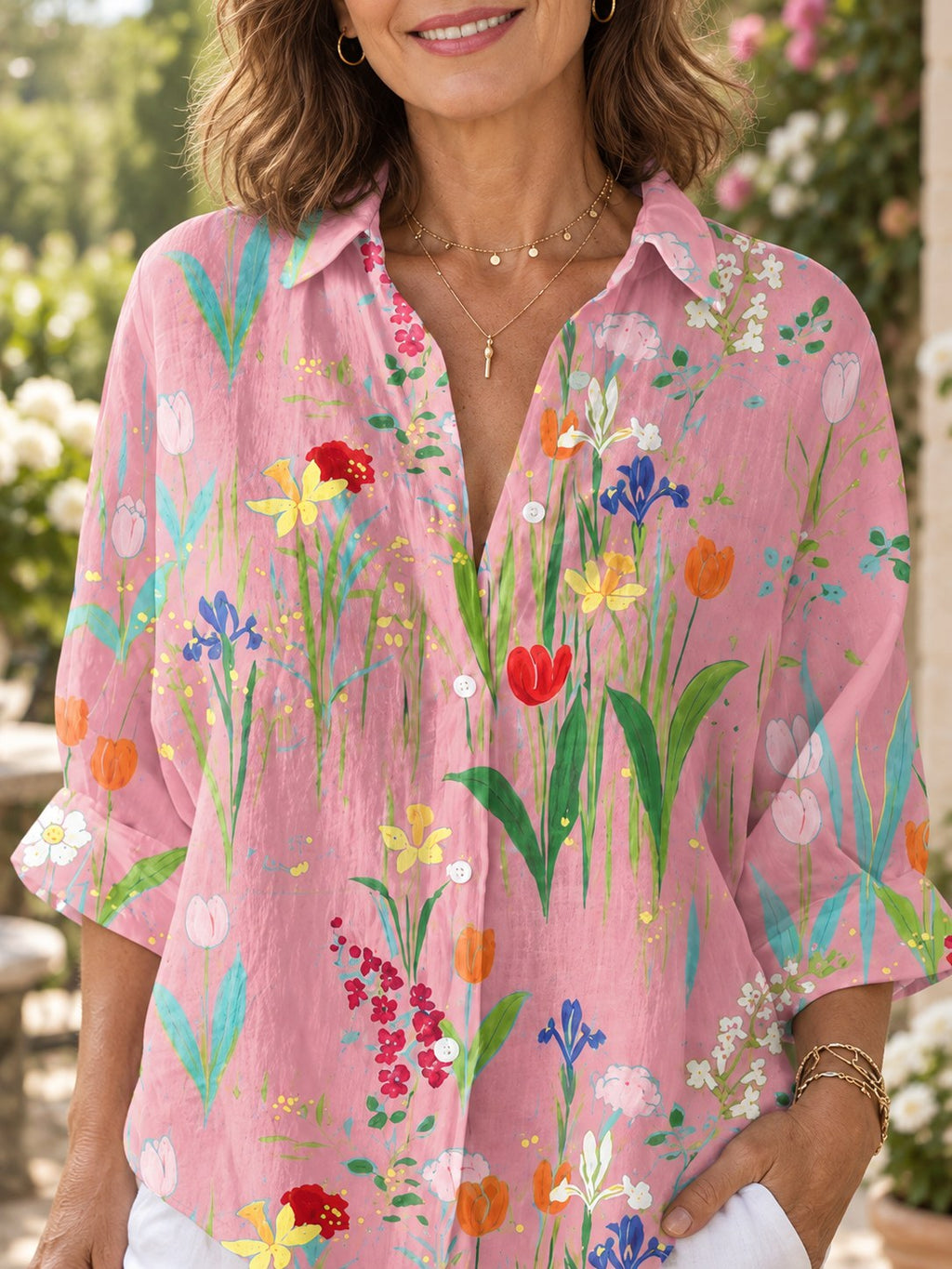 Judith | Elegant Spring Garden Blouse