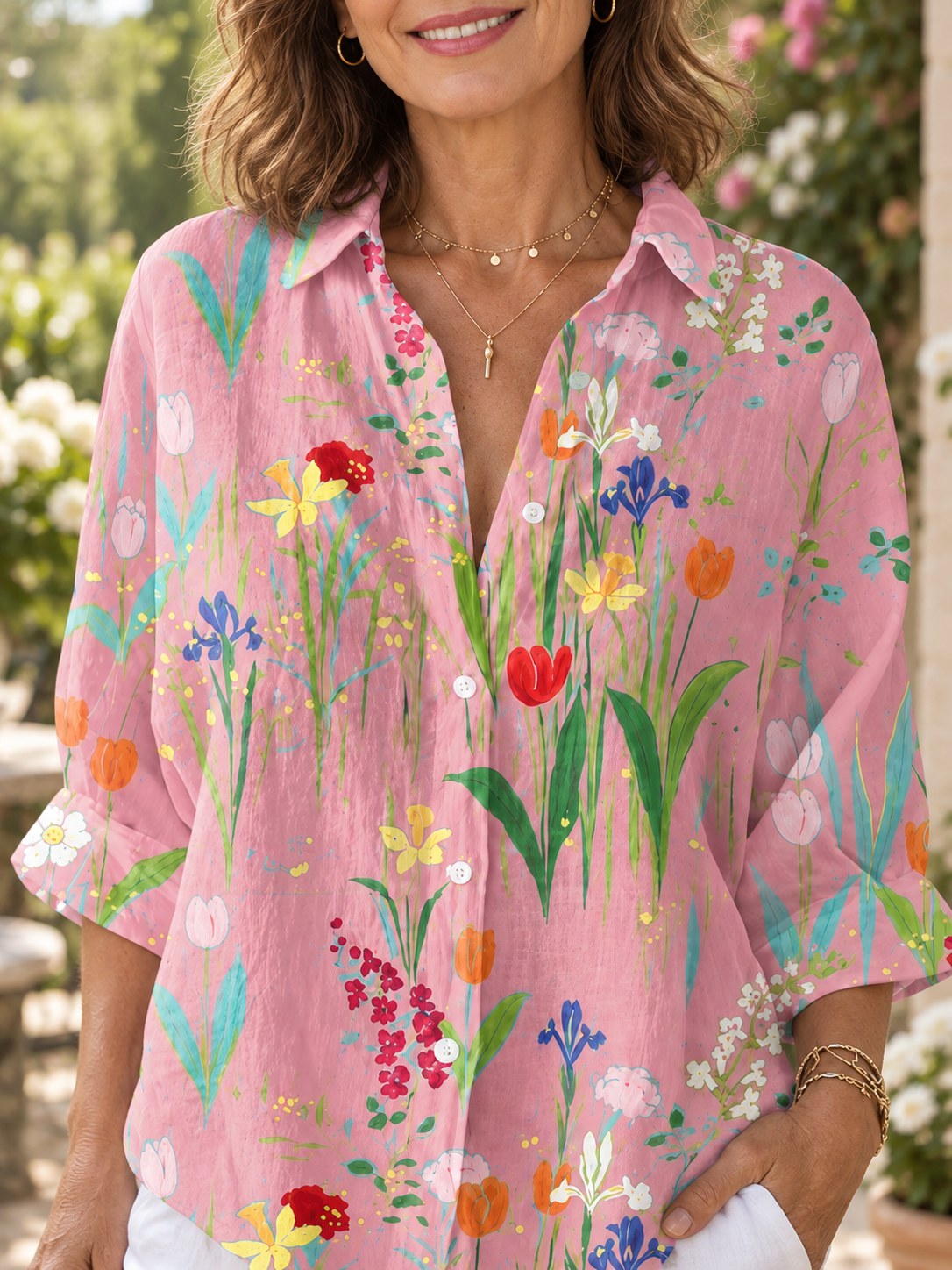 Judith | Elegant Spring Garden Blouse