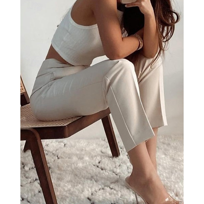 Adrienne | High-Waisted Tailored Trousers Image