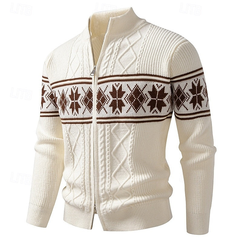 Byron | Fair Isle Zip Cardigan Image