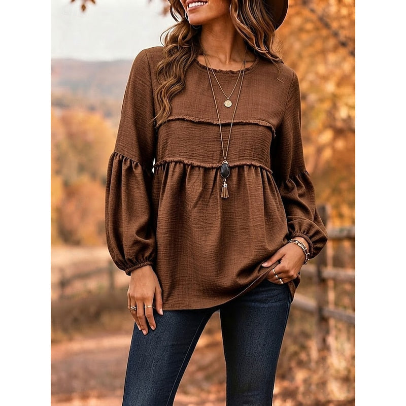 Rebecca | Relaxed Peplum Blouse Image