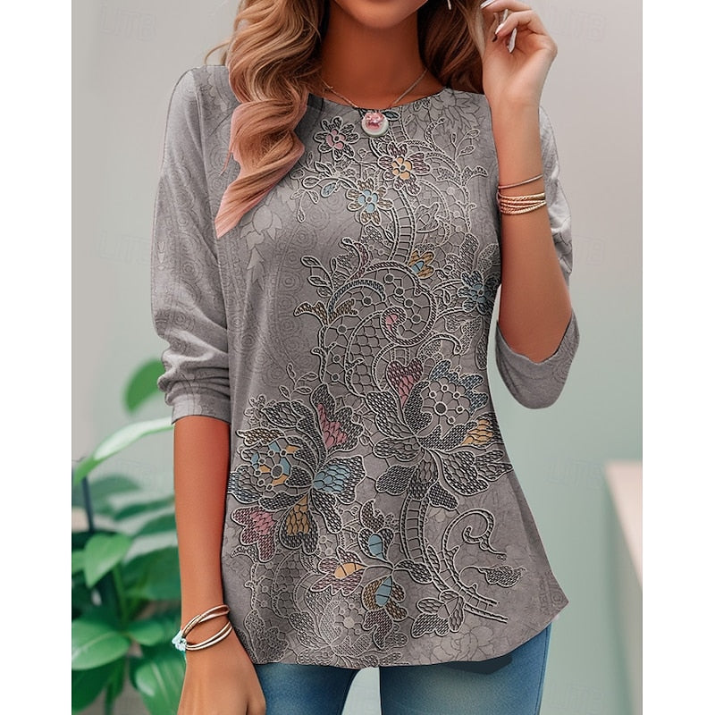 Miriam | Floral Long-Sleeve Top Image
