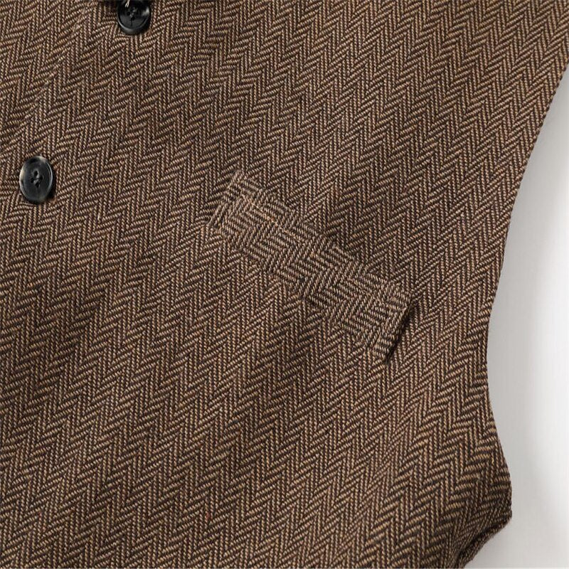 Gerard | Herringbone Tailored Waistcoat Image