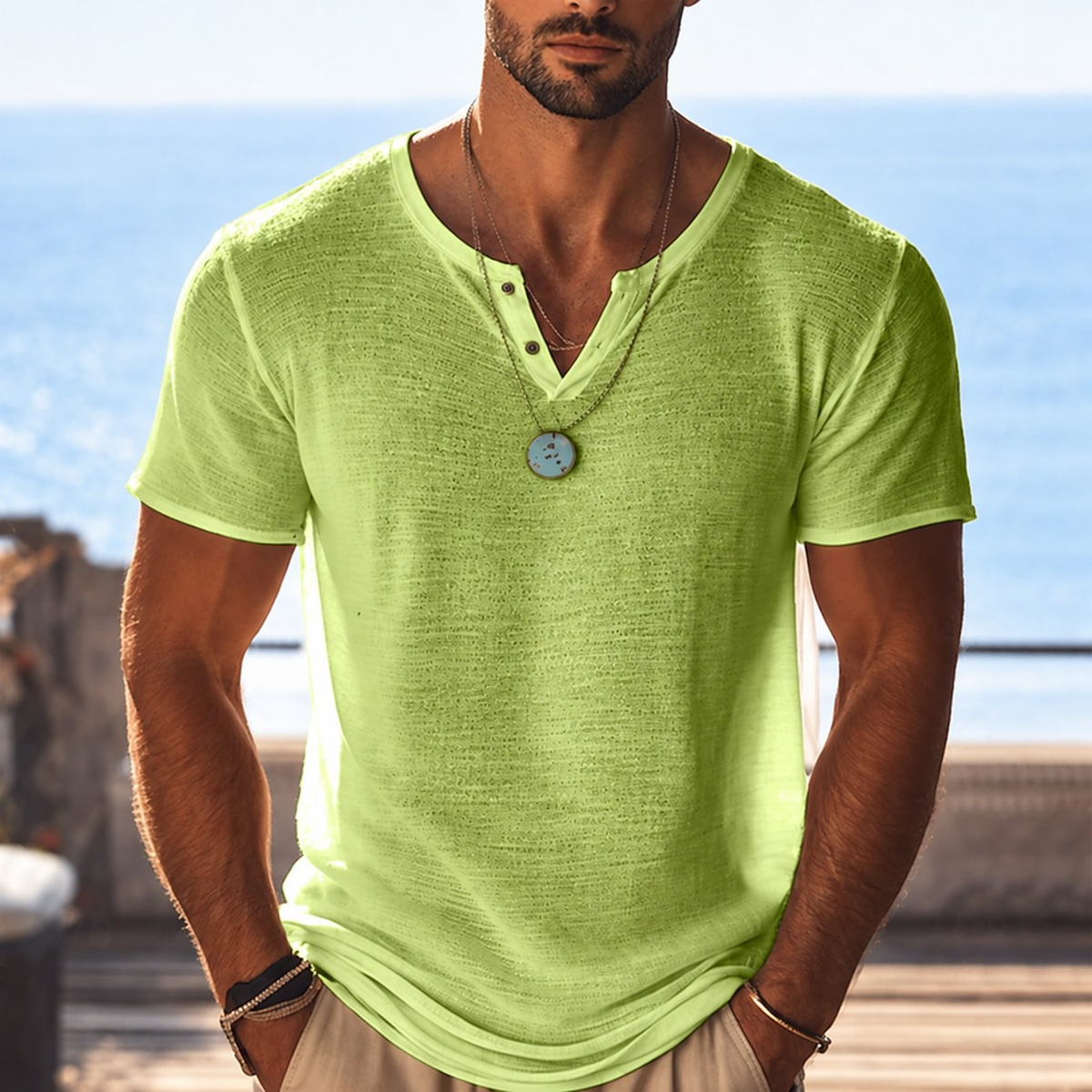 Oliver | Relaxed Henley T-Shirt