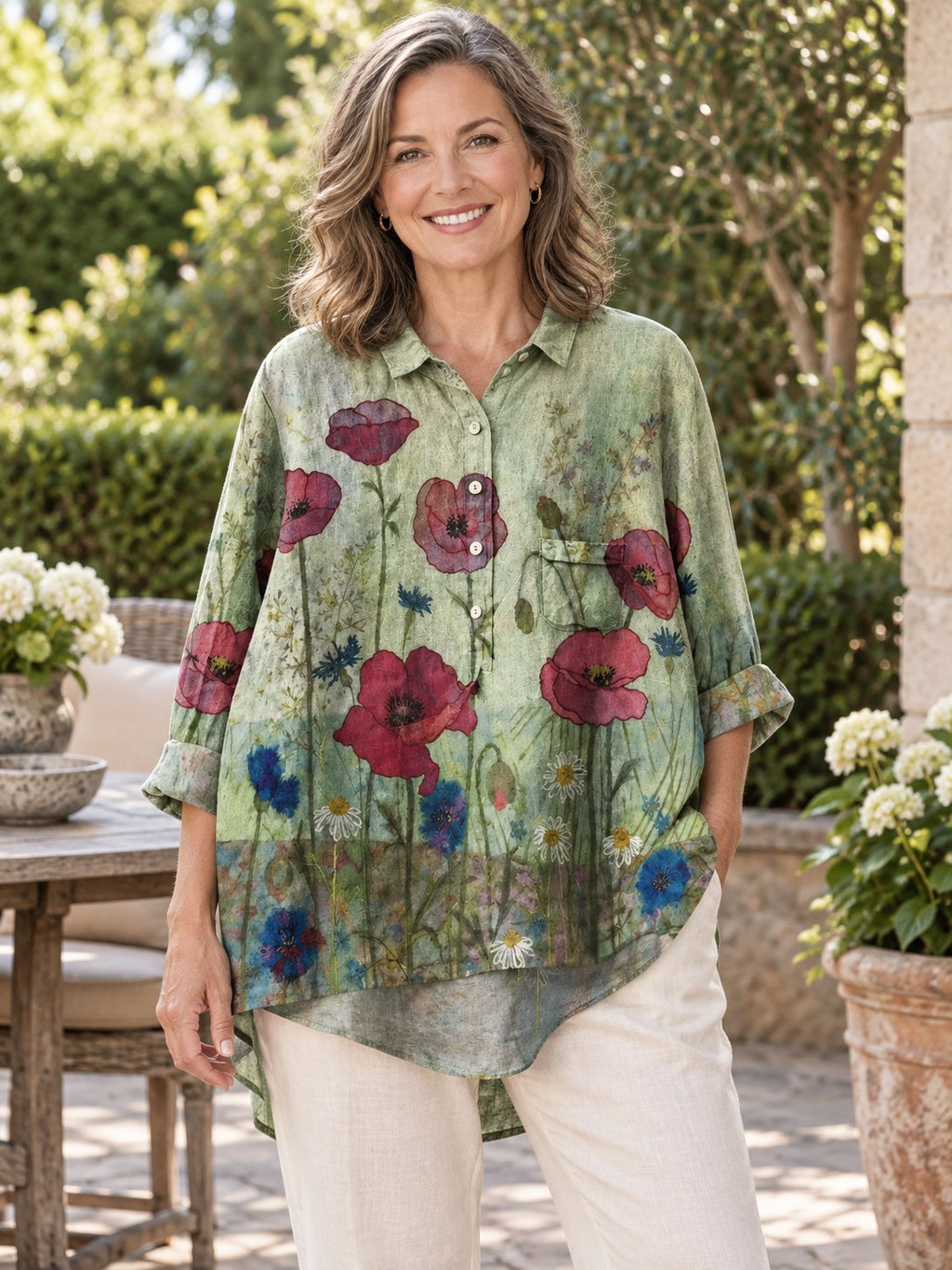 Krista | Casual Artistic Collar Blouse