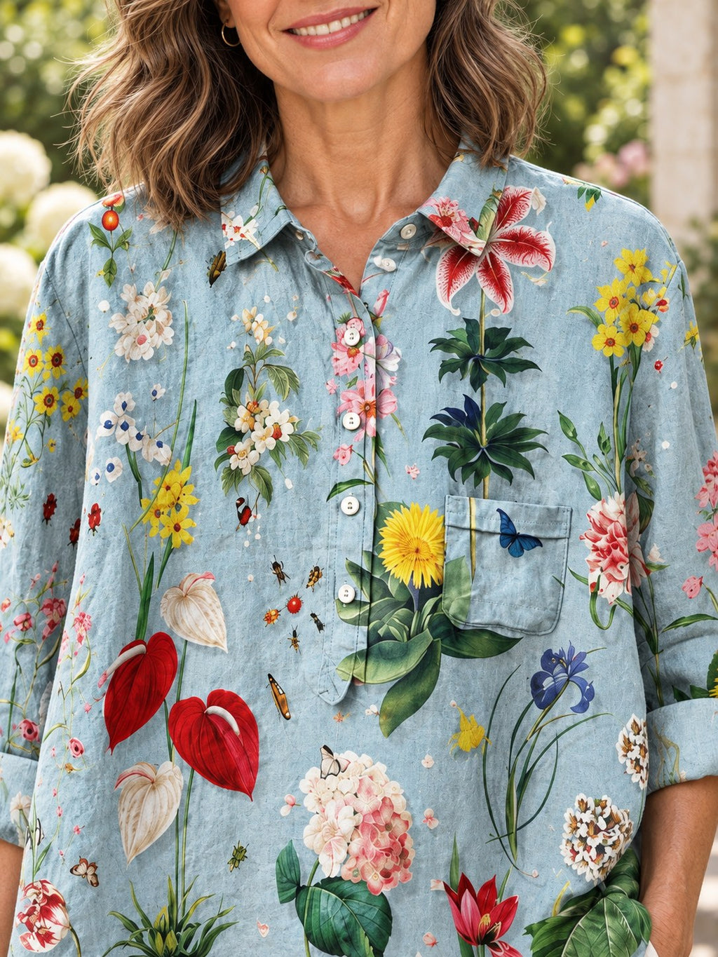 Krystal | Classic Artistic Button Up Blouse