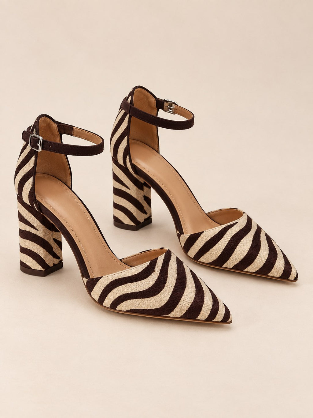 Kylie | Pointed Ankle Strap Heels
