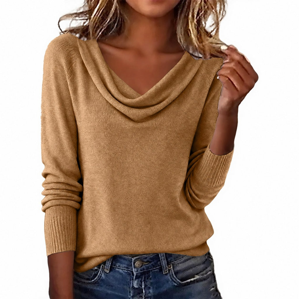 Charlotte | Draped Cowl Neck Sweater