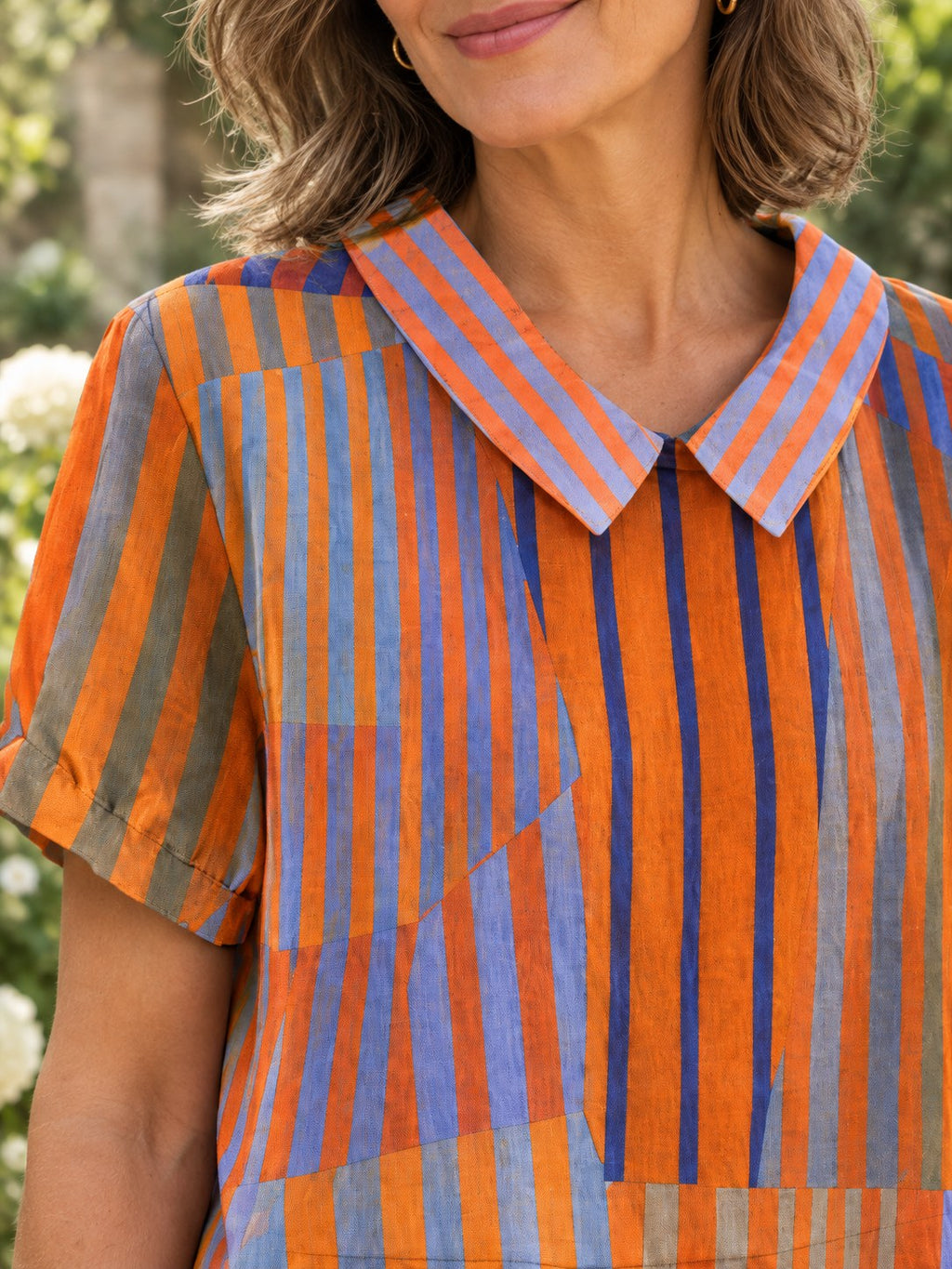Lauren | Stylish Geometric Striped Shirt