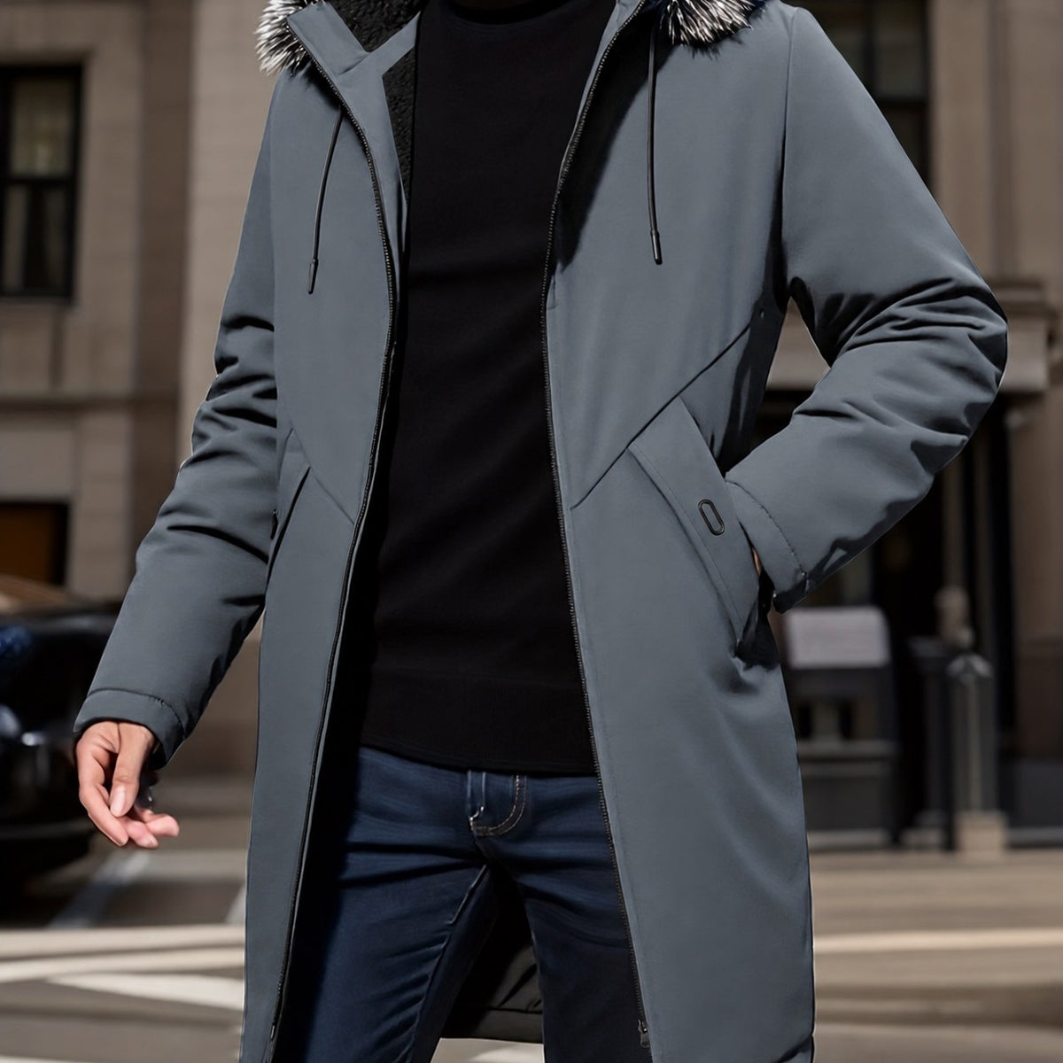 Lincoln | Hooded Mid-Length Parka Jacket
