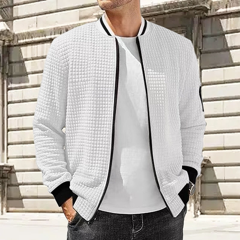 Zachary | Textured Bomber Jacket Image