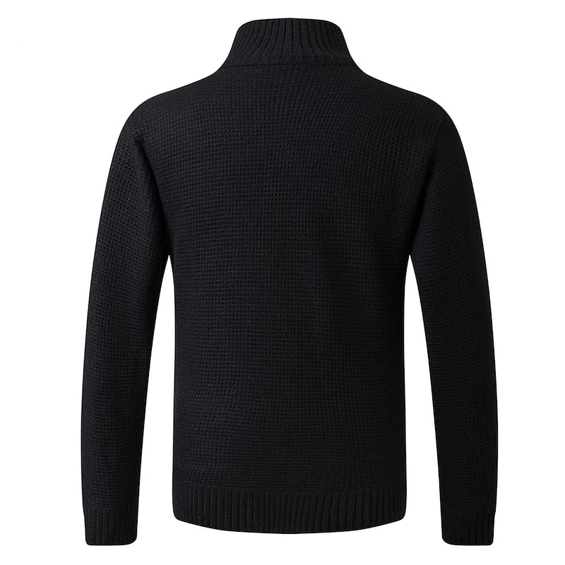 Chester | Zip-Front Stand Collar Cardigan Image
