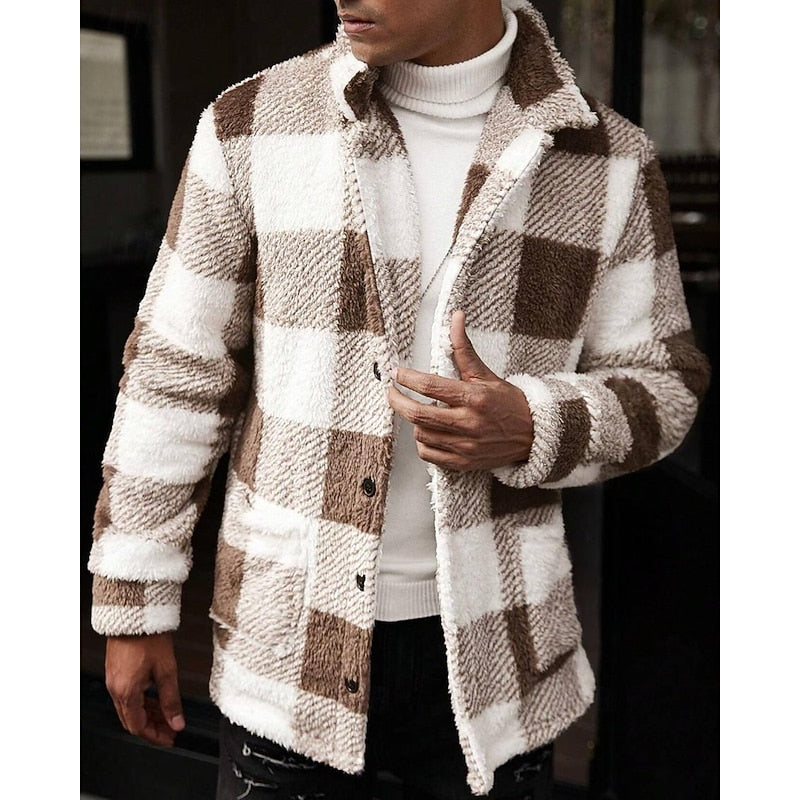 Merritt | Checked Standing-Collar Jacket Image