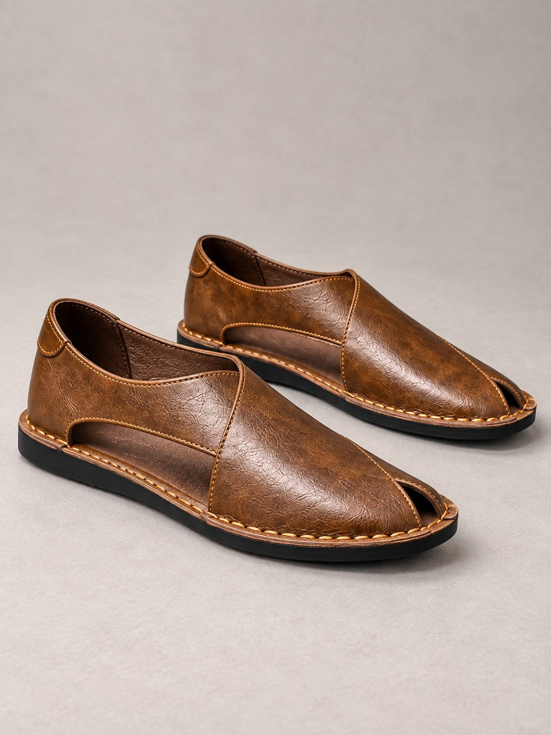 Lorenzo | Handcrafted Open-Toe Sandals Image