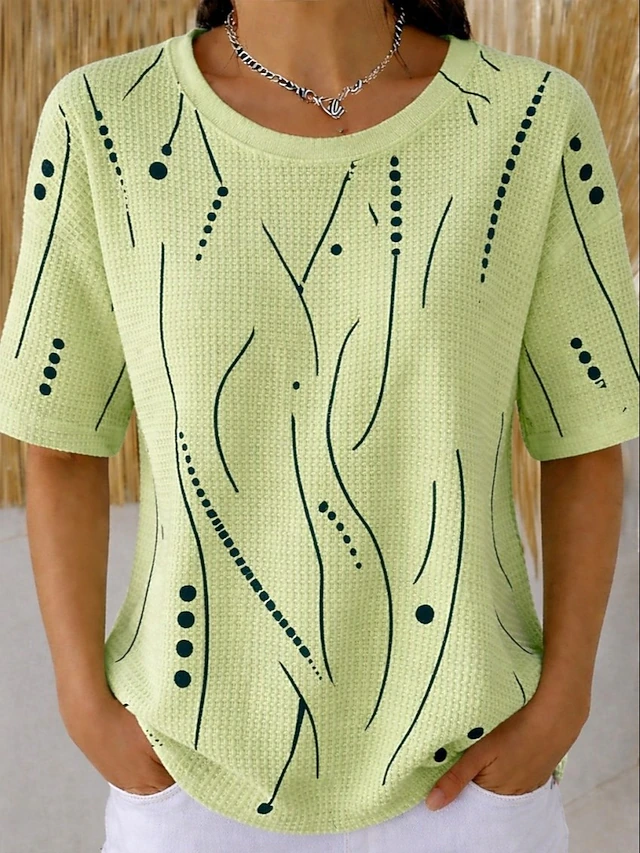 Sylvia | Textured Short-Sleeve Top Image